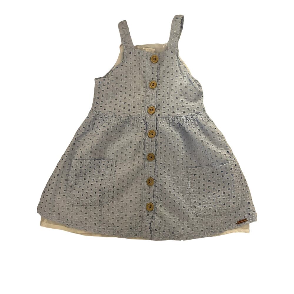 Tahari Blue Eyelet Dress size 5
